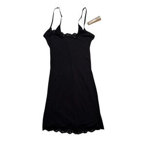 Skims Fits Everybody Lace Slip Dress, Onyx (S) - $70 Retail